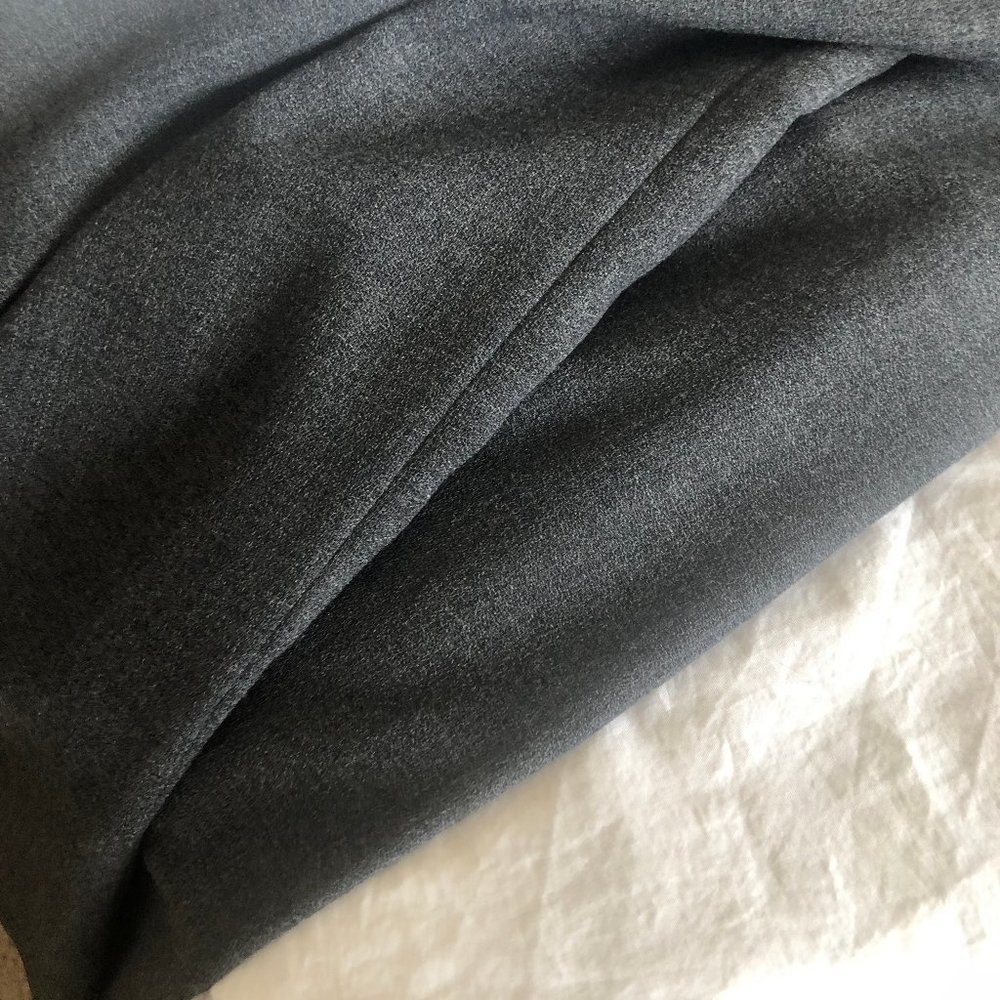 Vintage CK Calvin Klein A-Line skirt medium to dark char button up acetate lined